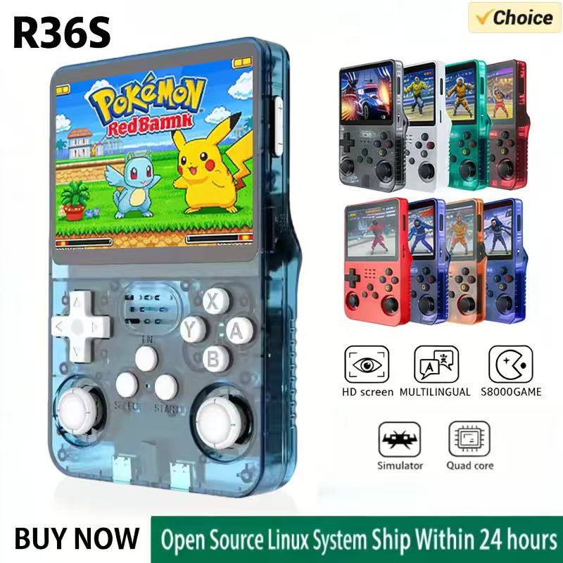 Gaming Retro Arcade - Портативная игровая консоль R36S с системой