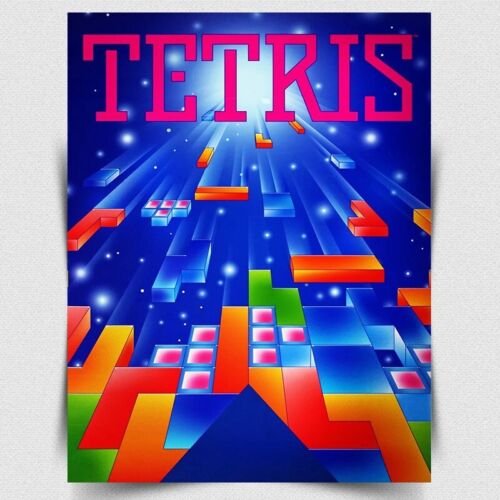 Gaming Retro Arcade - TETRIS METAL SIGN PLAQUE - Ретро