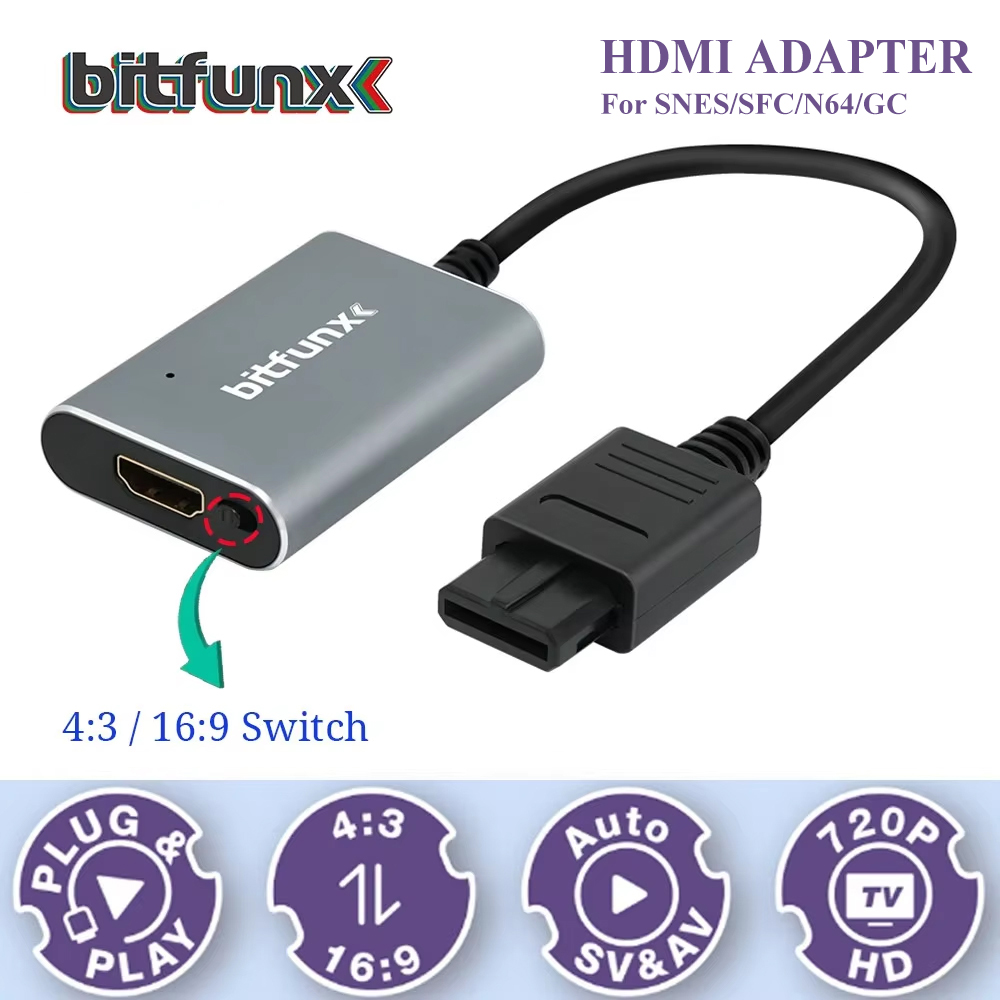 Адаптер Bitfunx 720P Svideo/AV – обзор и цена Retro Gaming Emulator