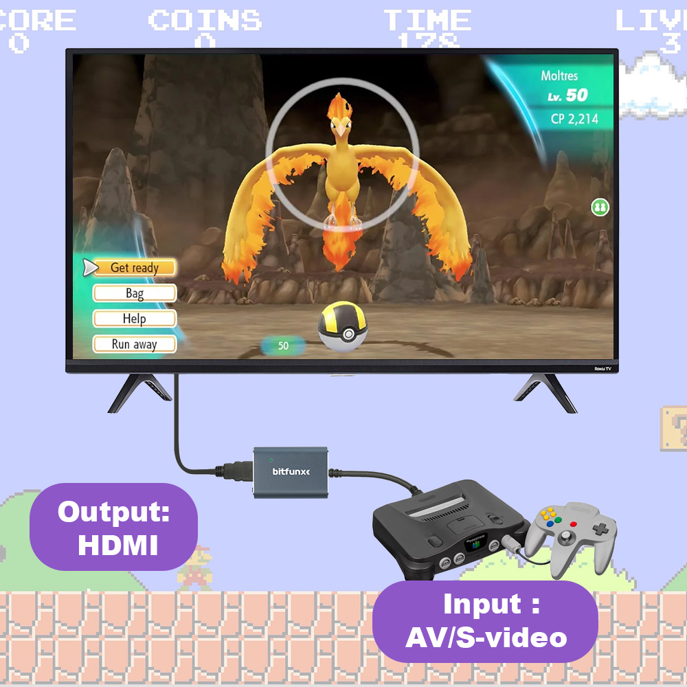 Адаптер Bitfunx 720P Svideo/AV – обзор и цена Retro Gaming Emulator